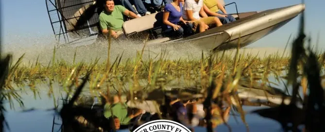 Airboat Centennial Banner Sponsored by Everglades City Airboat Tours