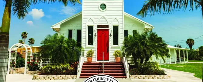 Everglades Community Church Centennial Banner Sponsored by the Everglades Community Church