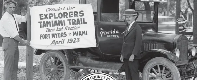 Explorers on the Tamiami Trail Centennial Banner Sponsored by the Gladesmen Heritage Foundation