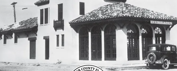 Old Railway Depot Centennial Banner Sponsored by Marya Repko, ECity Publishing