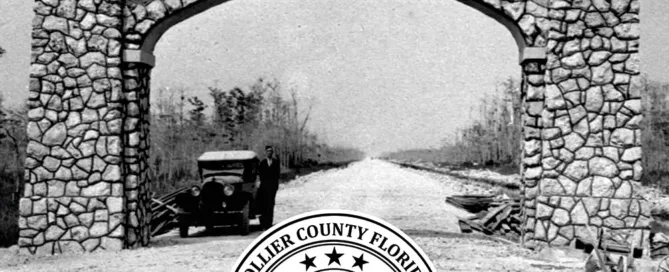 Tamiami Trail Arch Centennial Banner sponsored by Carolyn Thompson, Win-Car General Store